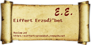 Eiffert Erzsébet névjegykártya