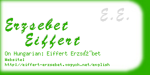 erzsebet eiffert business card